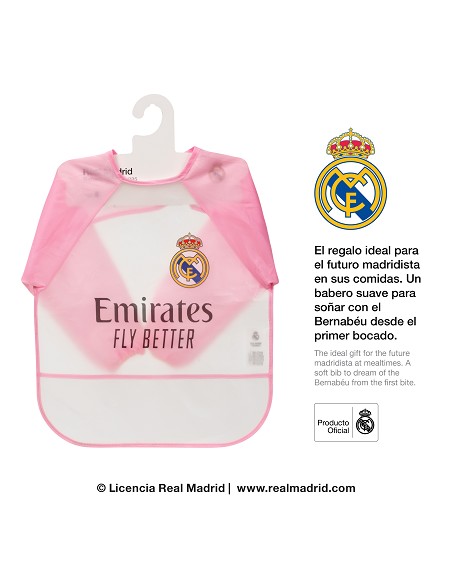 Babero Mangas Equipacion Rm Rosa