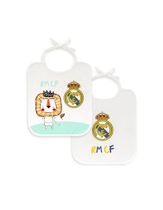 Pack2 Babero Rizo Plastificado Cuadrado Real Madrid Leon...