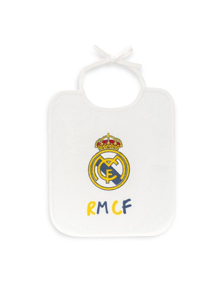 Pack2 Babero Rizo Plastificado Cuadrado Real Madrid Leon Emirates Blanco