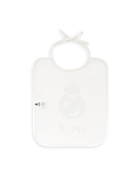 Pack2 Babero Rizo Plastificado Cuadrado Real Madrid Leon Emirates Blanco