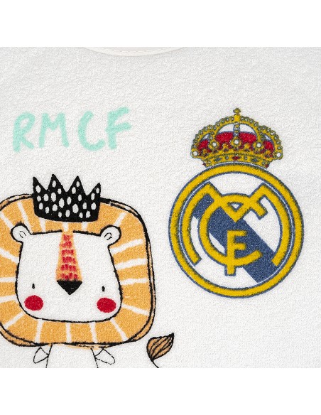 Pack2 Babero Rizo Plastificado Cuadrado Real Madrid Leon Emirates Blanco
