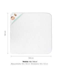 Capa de Baño 1X1 Real Madrid Leon Escudo Blanco 2