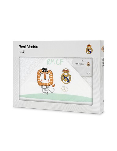 Capa de Baño 1X1 Real Madrid Leon Escudo Blanco