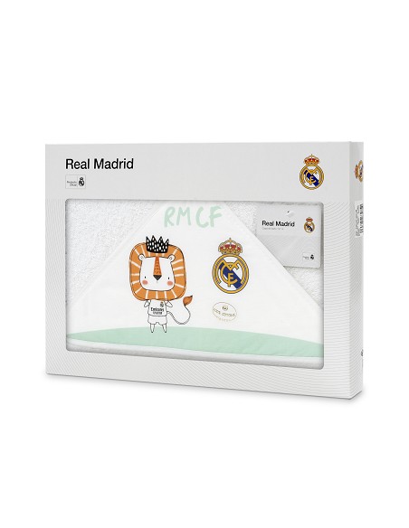 Capa de Baño 1X1 Real Madrid Leon Escudo Blanco