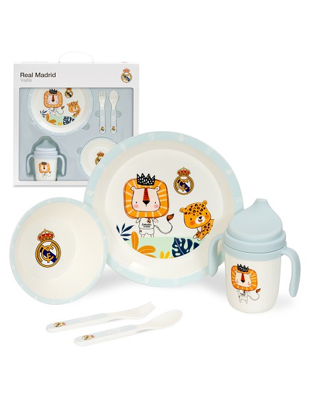 Set Vajilla 5 Pcs Real Madrid Azul