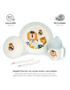 Set Vajilla 5 Pcs Real Madrid Azul 2