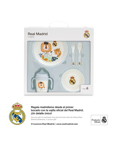 Set Vajilla 5 Pcs Real Madrid Azul