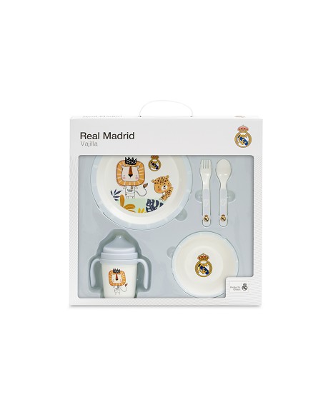 Set Vajilla 5 Pcs Real Madrid Azul