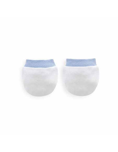 Set Regalo 5 Pcs 100% Alg  T 0-6 m Mod Real Madrid Azul