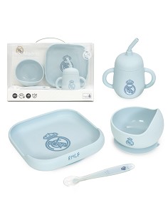 Set Vajilla 4 Pcs de Silicona Mod Mockup Azul