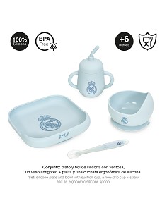 Set Vajilla 4 Pcs de Silicona Mod Mockup Azul 2