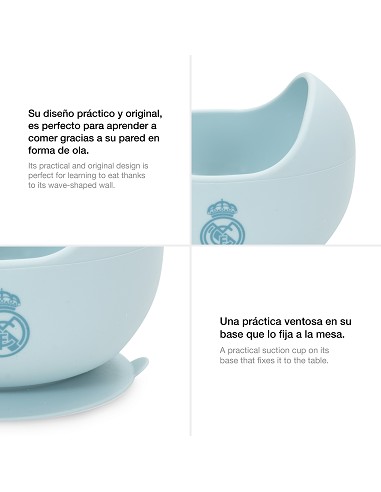 Set Vajilla 4 Pcs de Silicona Mod Mockup Azul