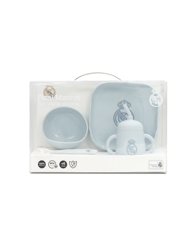 Set Vajilla 4 Pcs de Silicona Mod Mockup Azul