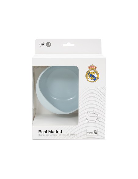 Cuenco con Ventosa+Cuchara de Silicona Azul