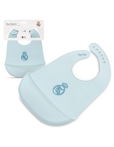 Babero Impermeable de Silicona Azul