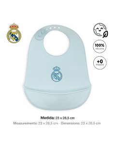 Babero Impermeable de Silicona Azul 2