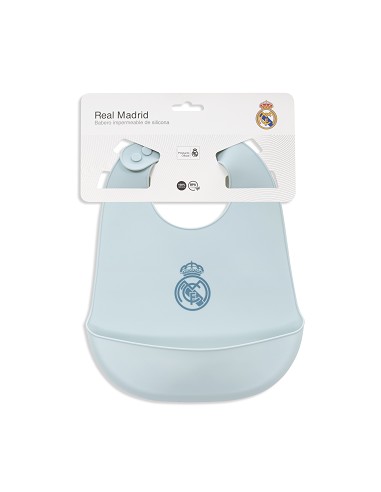 Babero Impermeable de Silicona Azul