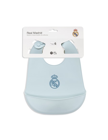 Babero Impermeable de Silicona Azul
