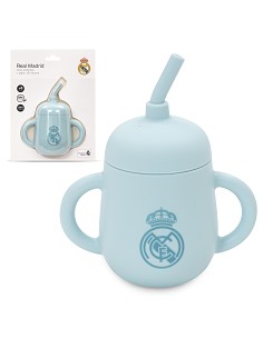 Vaso Antigoteo + Pajita de Silicona Azul