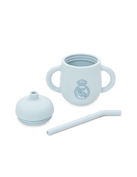 Vaso Antigoteo + Pajita de Silicona Azul