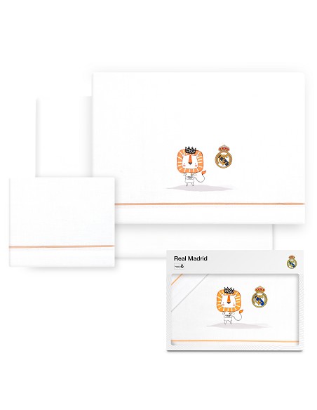 Triptico Coche Real Madrid Leon Escudo Bco/Naranja
