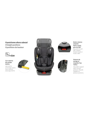 Silla Coche Modelo Aruna Negro