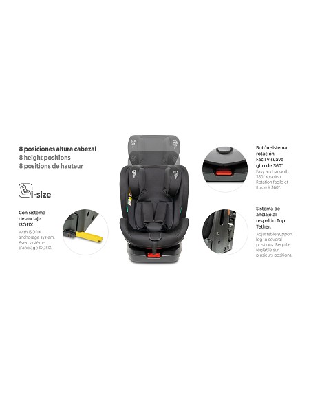 Silla Coche Modelo Aruna Negro