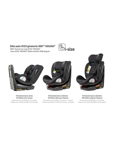 Silla Coche Modelo Aruna Negro