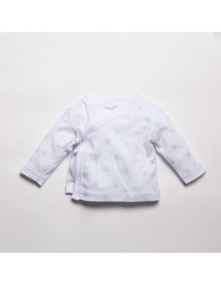 Set Regalo 5 Pcs 100% Alg  T 0-6 m Mod Estrellas Azul