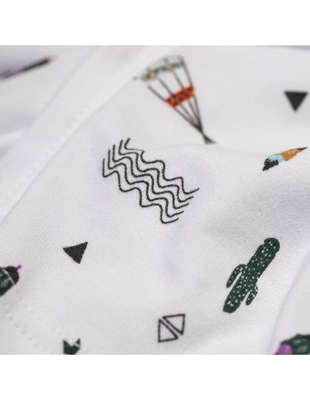 Set Regalo 5 Pcs 100% Alg  T 0-6 Mod Indio Rosa