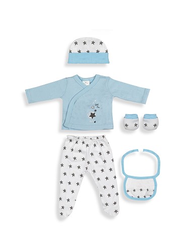 Set Regalo 5 Pzs 100% Algo Talla 0-6 Mod. Love...