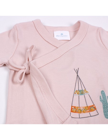 Set Regalo 5 Pcs 100% Alg  T 0-6 m Mod. Dakota Rosa