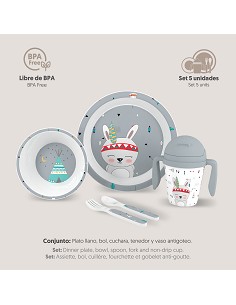 Set Vajilla 5 Pcs Mod Indio 2