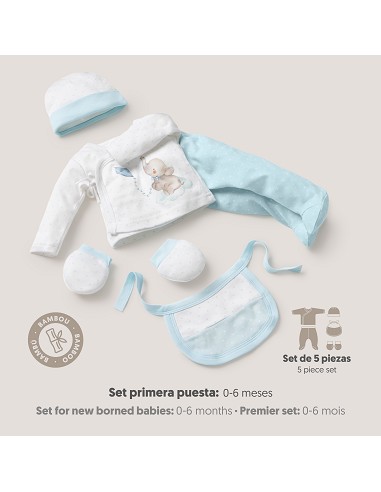 Set Regalo 5 Pcs 100% Alg  T 0-6 m Mod...