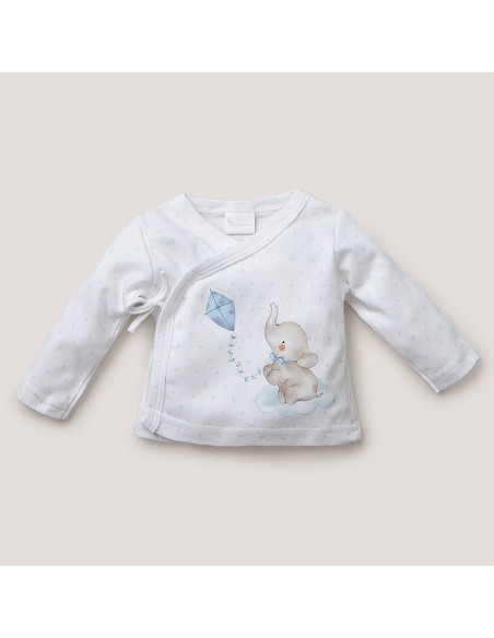 Set Regalo 5 Pcs 100% Alg  T 0-6 m Mod Elefantito Azul