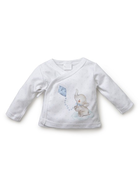 Set Regalo 5 Pcs 100% Alg  T 0-6 m Mod Elefantito Azul