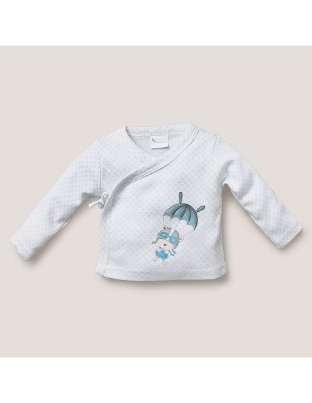 Set Regalo 5 Pcs 100% Alg  T 0-6 m Mod Paracaidas Azul