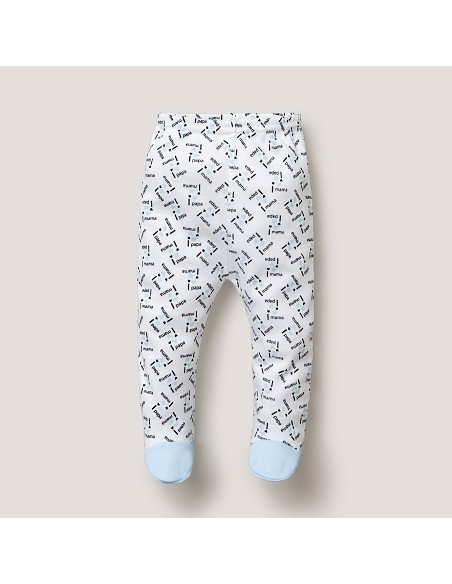 Set Regalo 5 Pcs 100% Alg  T 0-6 m Mod I Love Mama-Papa Azul