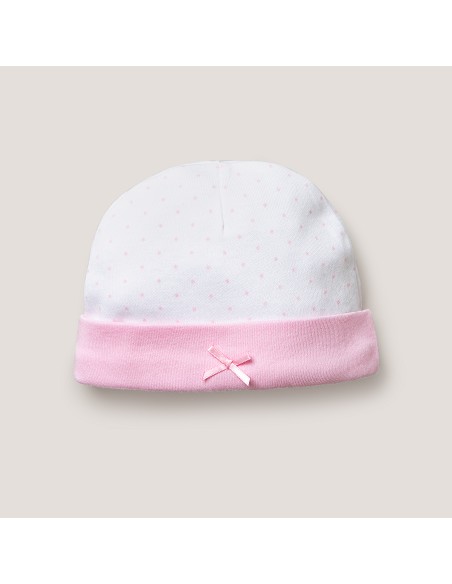 Set Regalo 5 Pcs 100% Alg  T 0-6 m Mod Topos Bamboo Rosa