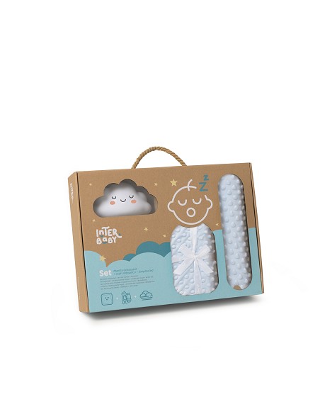 Set Manta +Antivuelco+Lamparita Azul