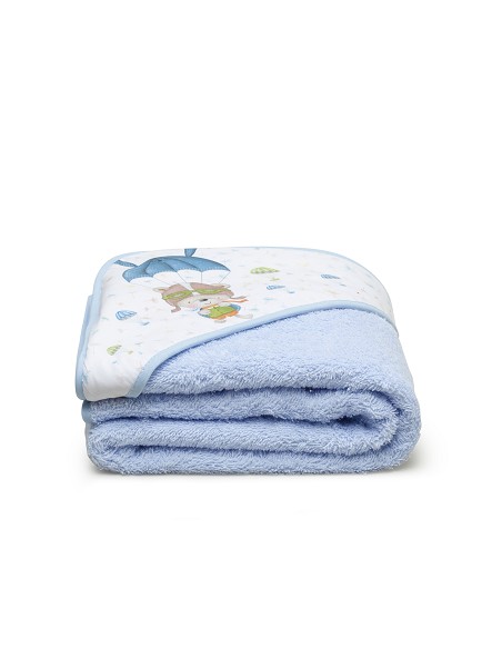 Set Capa de Baño Mod Paracaidista+Dou Dou Mod Paracaidista Azul