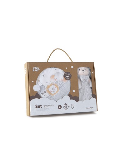 Set Capa de Baño Mod Erizo+Dou Dou Mod Erizo Gris