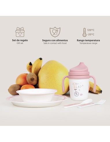 Set Vajilla 5 Pcs Mod Music Rosa