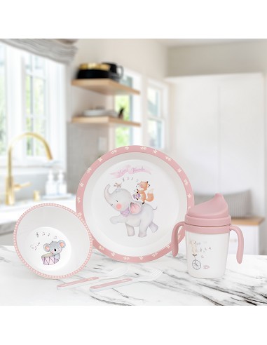 Set Vajilla 5 Pcs Mod Music Rosa