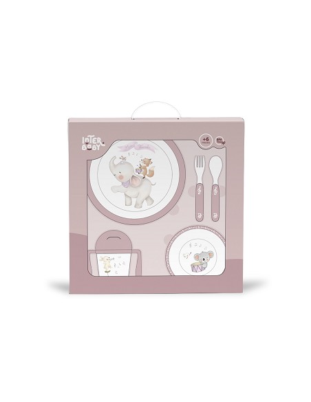 Set Vajilla 5 Pcs Mod Music Rosa