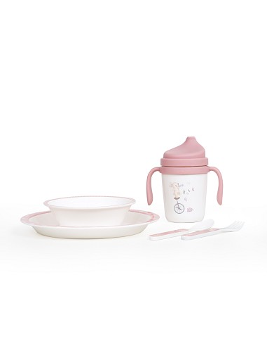 Set Vajilla 5 Pcs Mod Music Rosa