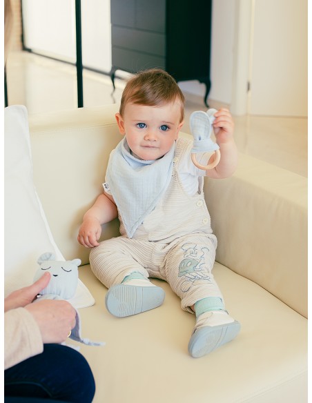 Set Dou Dou+Bandana+Mordedor Muselina Mod Oso Rosa Maquillaje