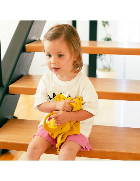 Set Dou Dou+Bandana+Mordedor Muselina Mod Oso Rosa Maquillaje