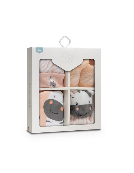 Set Regalo Cebra Bco/Rosa