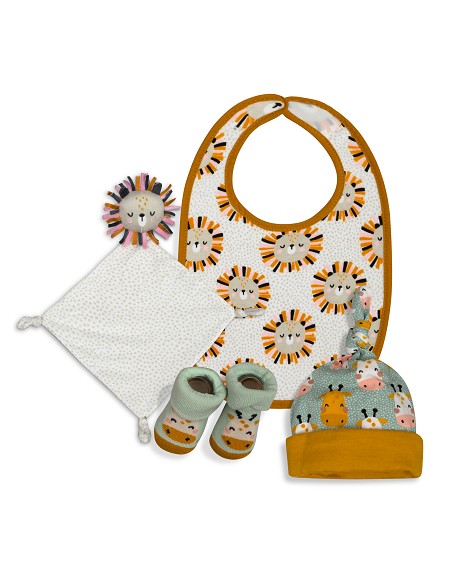 Set Regalo Leon Bco/Gris